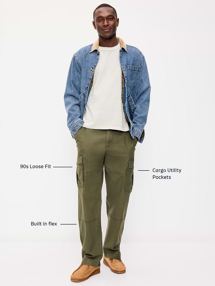 Image 5 of 5, 90's Loose Lived-In Cargo Pants