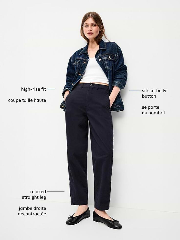 Image 5 of 7, High-Waisted OGC Chino Tapered Straight Pants