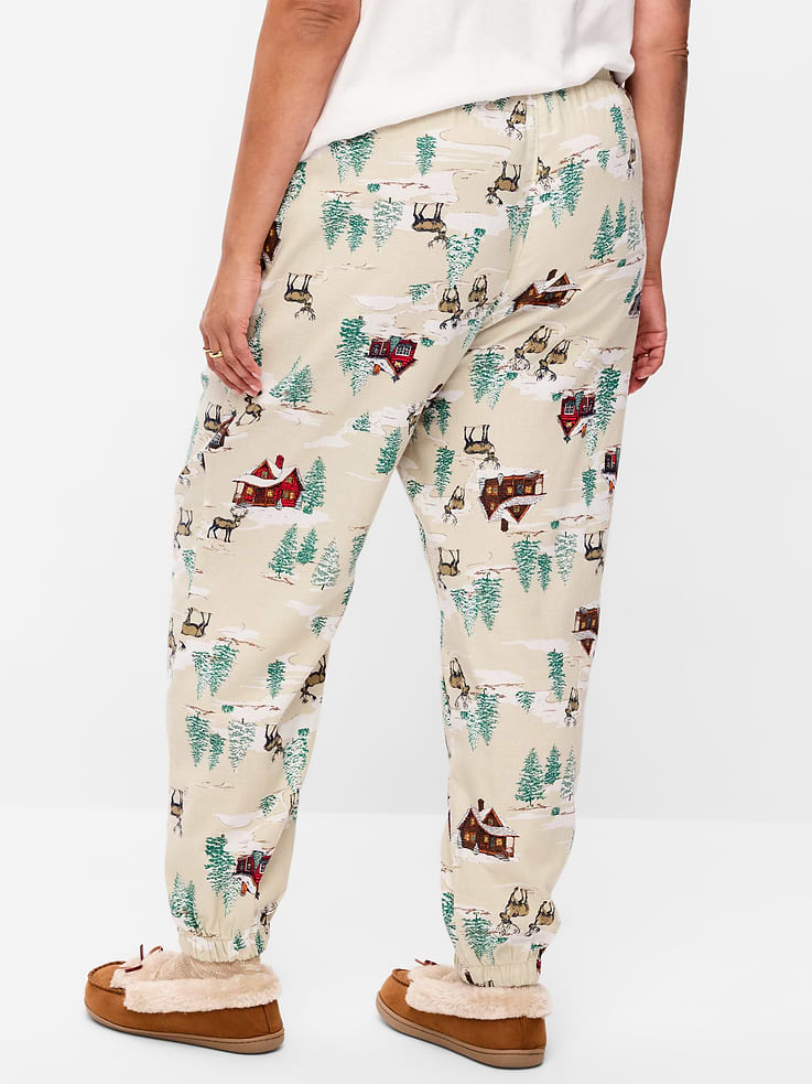 Image 7 of 7, Flannel Pajama Joggers