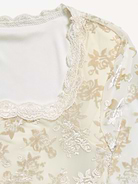 Image 4 of 4, Long-Sleeve Floral Velour Top for Girls