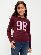Image 1 of 3, crew neck, long sleeves, tiny decorative bow at neckline, Product #1181553
