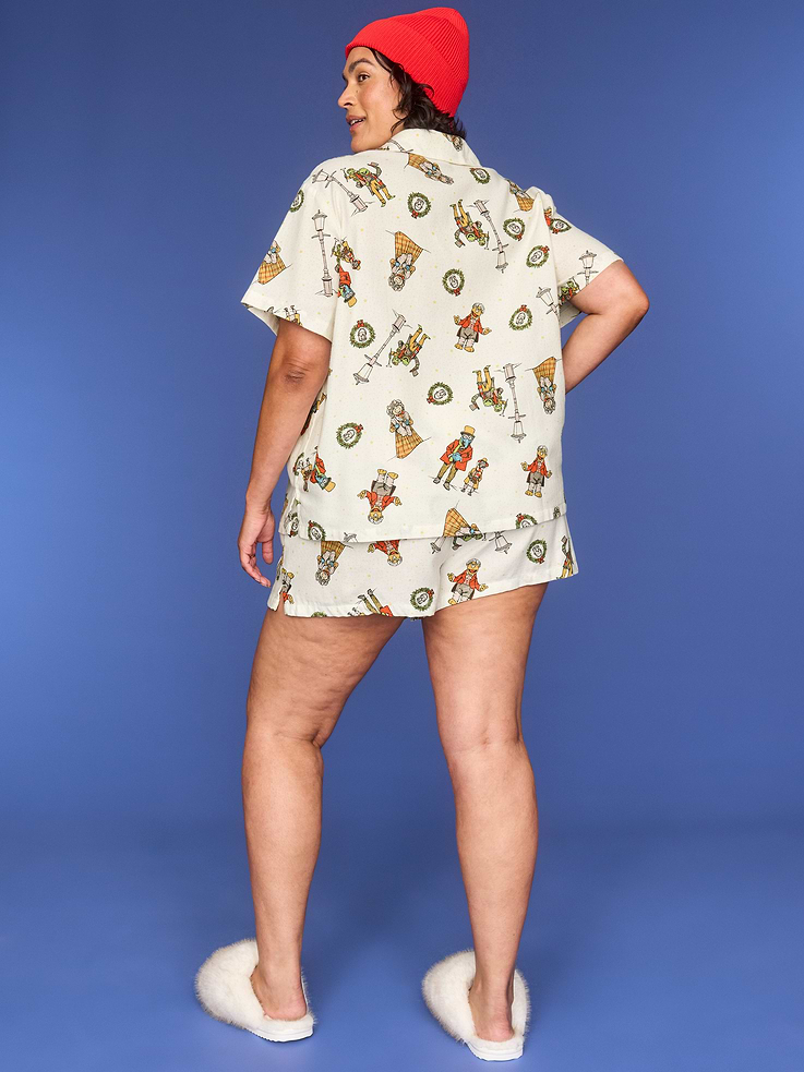 Image 8 of 8, Old Navy x Disney Muppets Flannel Pajama Shorts Set for Women, All-Access Cardmember