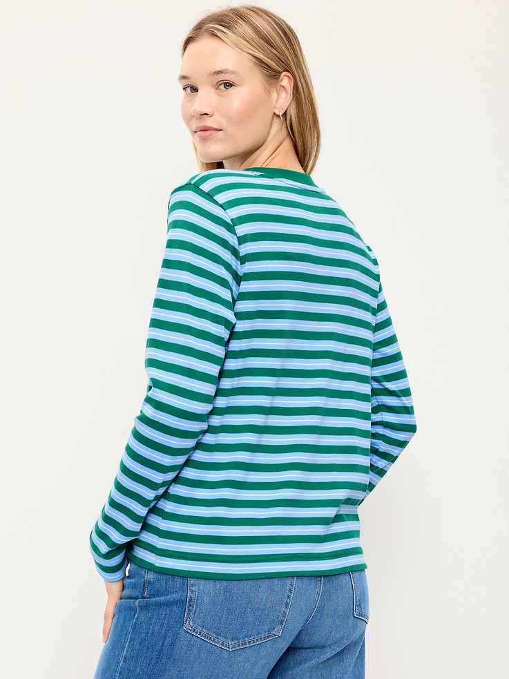 Image 6 de 8, T-shirt en tissu épais à manches longues