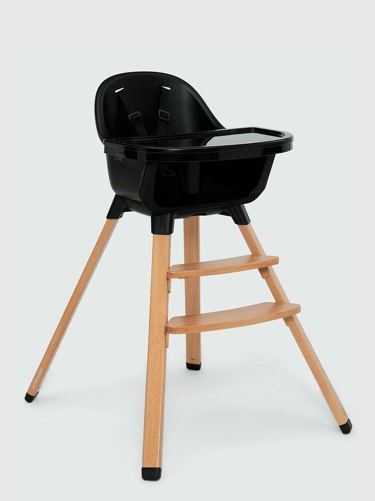 Image 1 of 8, From baby to big kid, the Otto 3-in-1 High Chair adapts to every age and stage., It can be used three ways: baby high chair, toddler dinning seat without a tray and finally a booster seat., Made from non-toxic materials and FSC-certified beechwood legs, it’s built for safe, stylish, and stress-free dining., Smooth wipe-clean surfaces, and a detachable, dishwasher-safe tray made of non-toxic and food-grade PP make this convertible high chair a mealtime must-have for years to come., Suggested for ages 6 months+ or when a child can sit up unaided; up to 50 lbs. or 35-inches tall., Two footrests adapt to your child’s height – proper footrest height helps improve posture, motor skills and promotes safe swallowing., For your child's safety an easy-to-clean 5-point safety harness creates a snug fit and anti-slip rubber feet prevent sliding.
