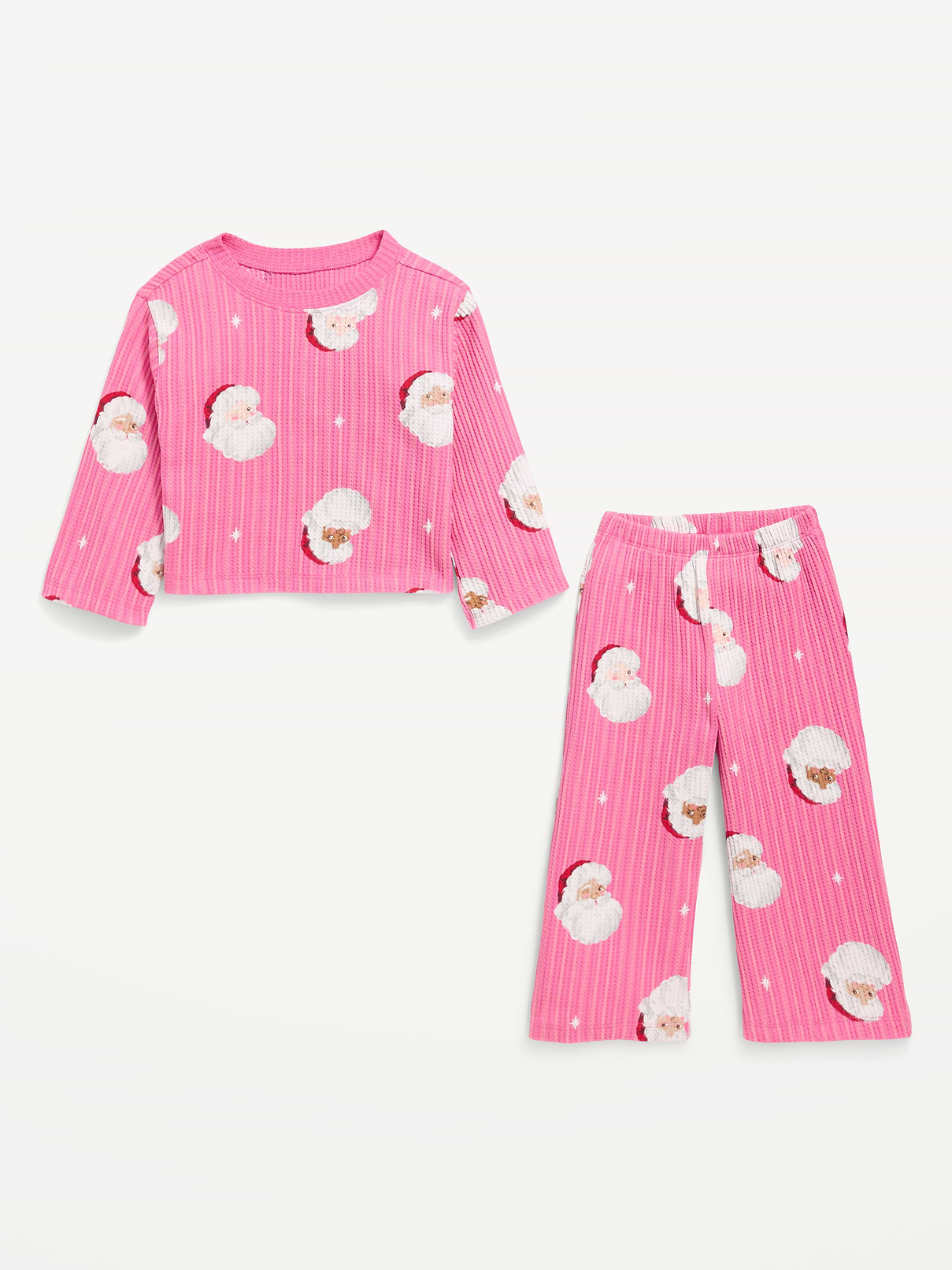 Image 4 of 5, Printed Waffle Knit Top and Pants Set for Toddler Girls