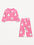 Image 4 of 5, Printed Waffle Knit Top and Pants Set for Toddler Girls