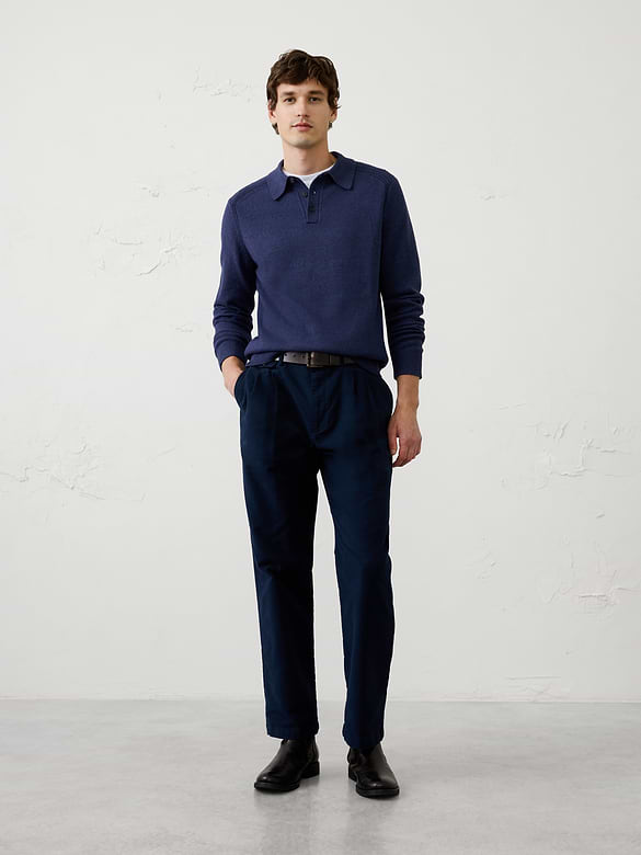Lofty Textured Sweater Polo