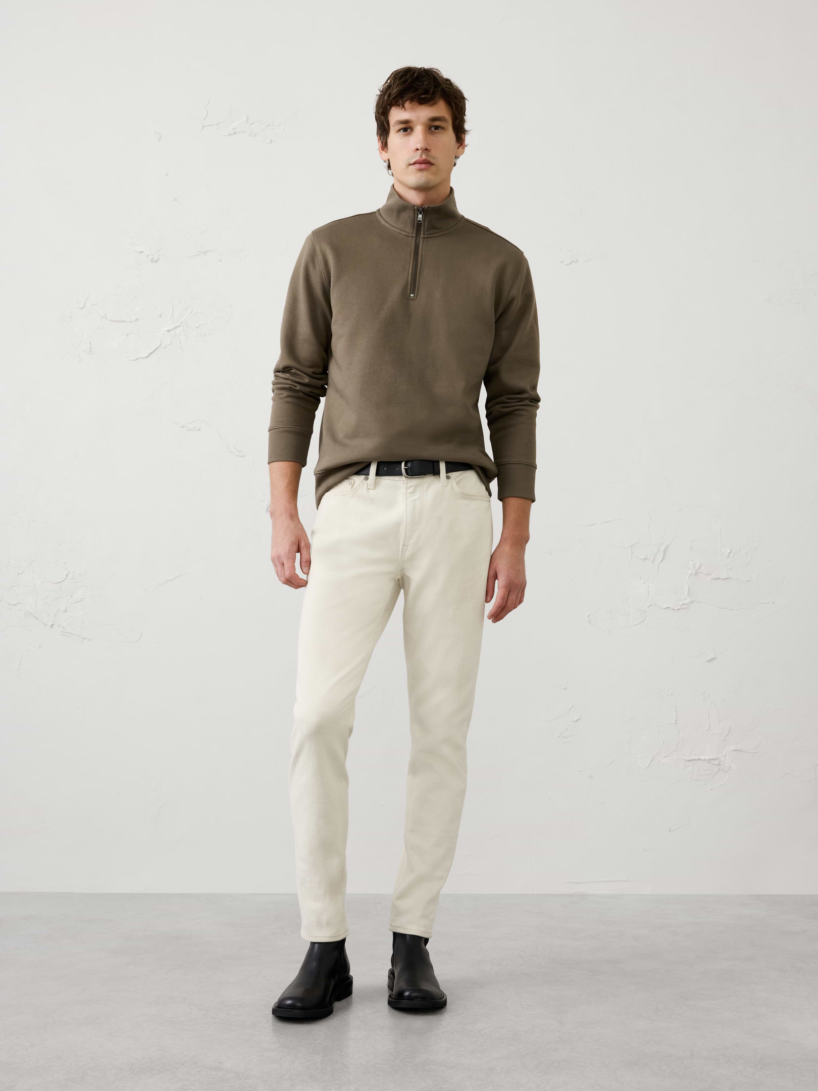 Fleece Quarter-Zip Sweatshirt | Banana Republic Factory