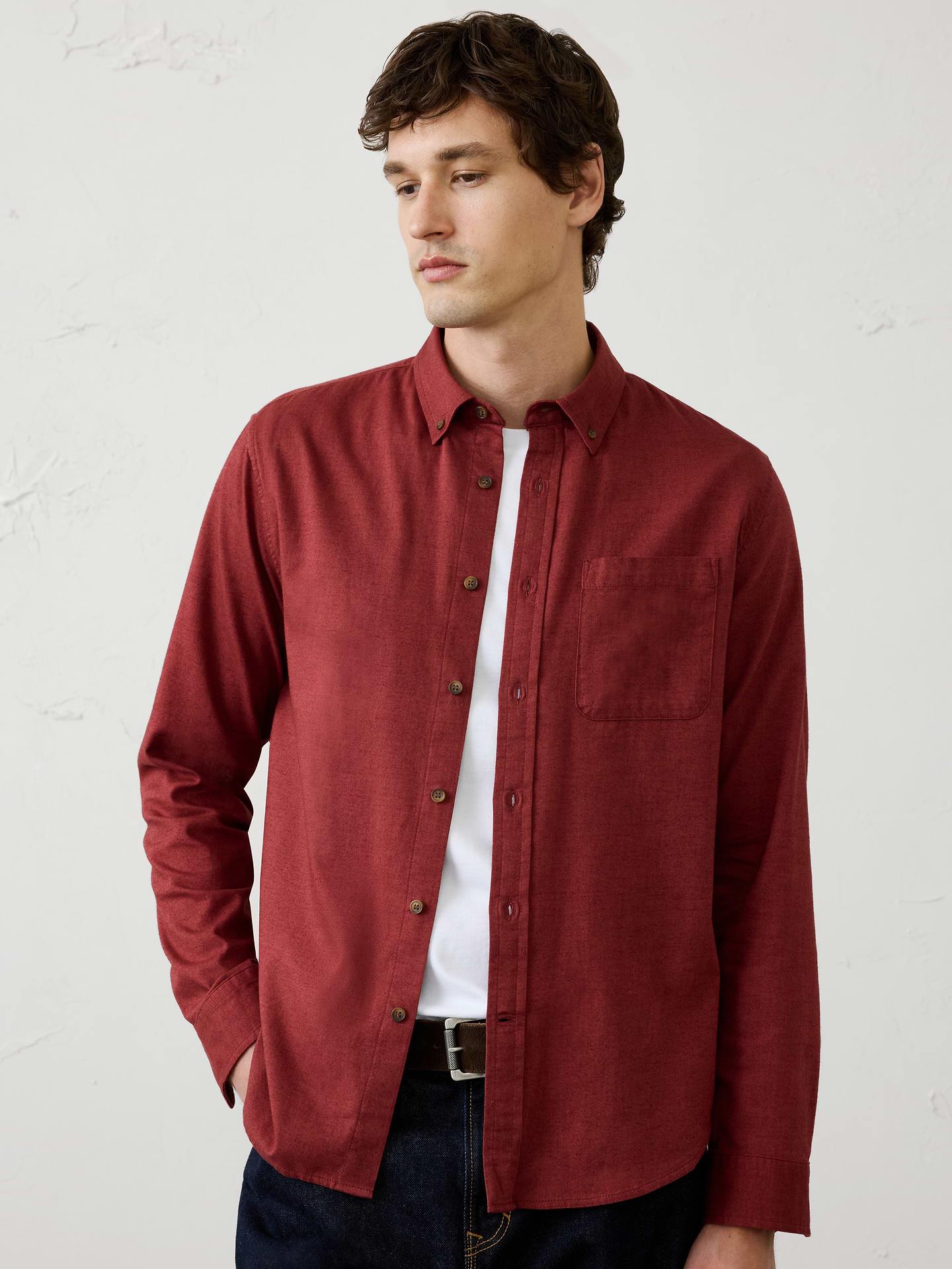Image number 1 showing, Slim-Fit Lightweight Flannel Shirt
