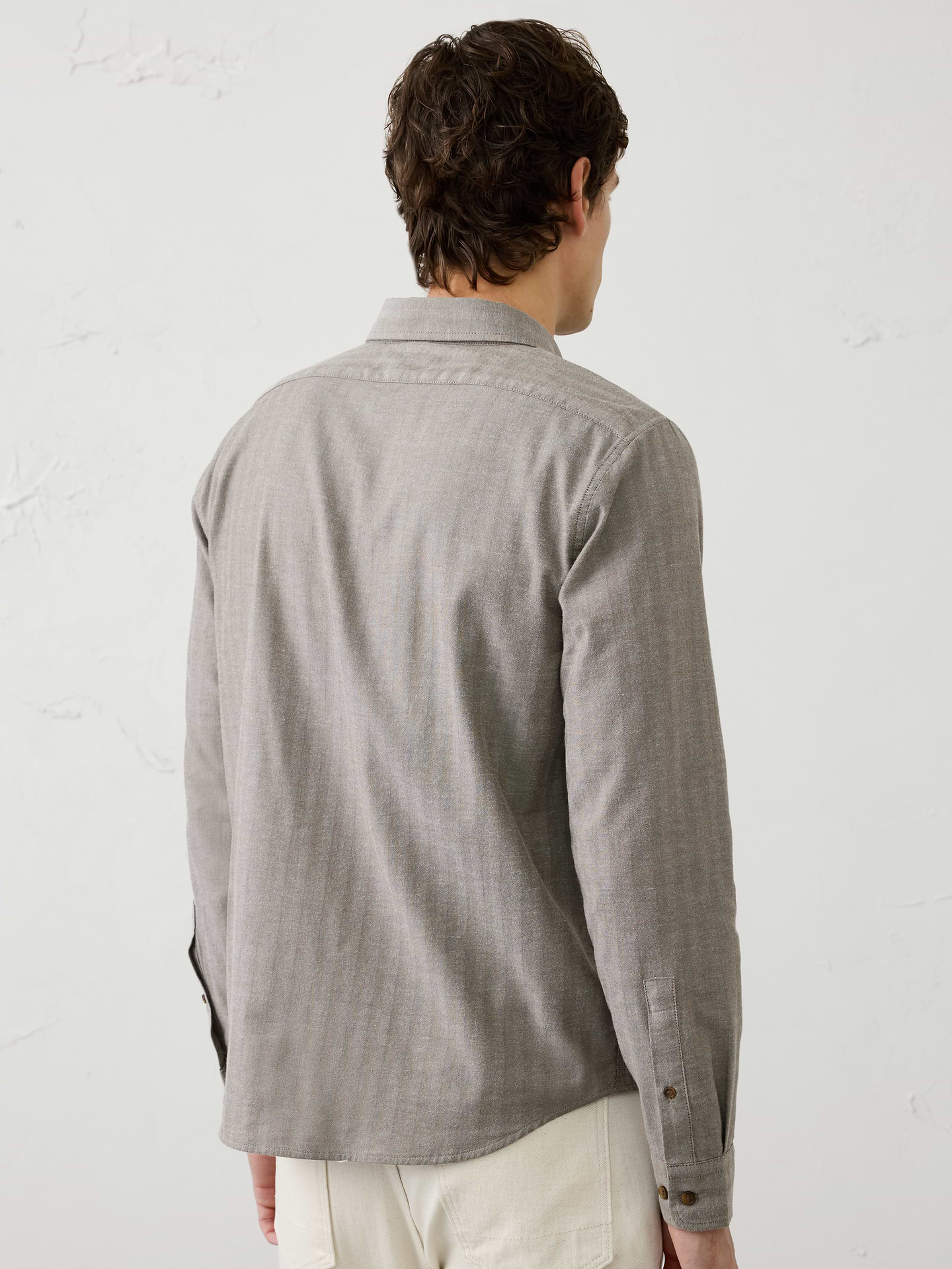 Image 2 of 3, Slim-Fit Lightweight Flannel Shirt
