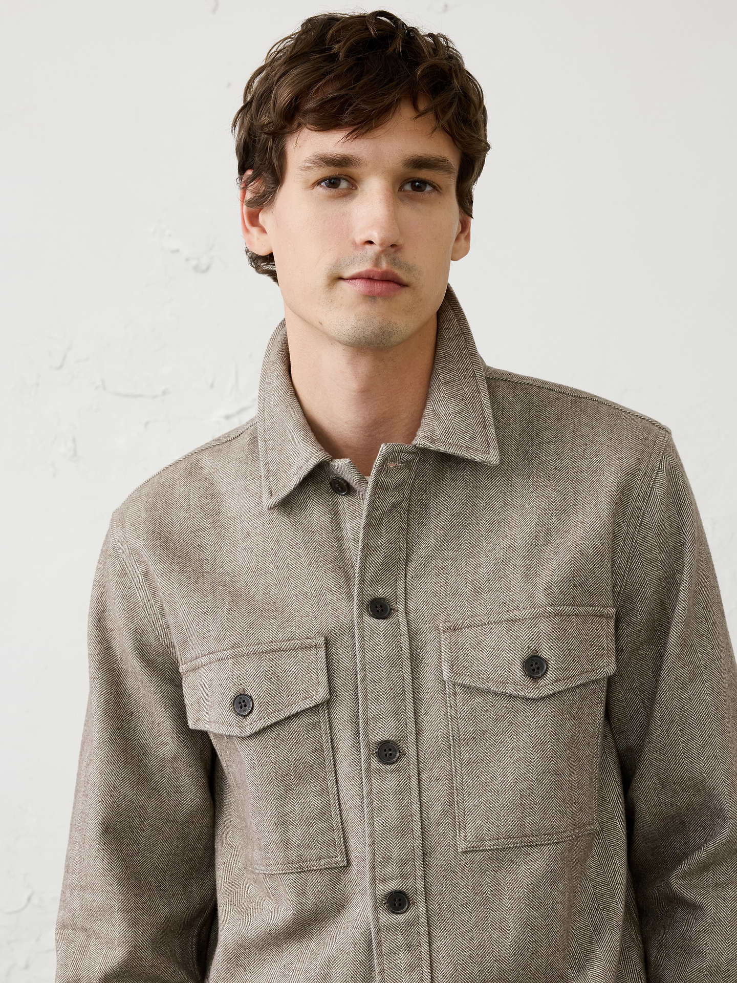 Image 3 of 3, Relaxed-Fit Tailored Overshirt