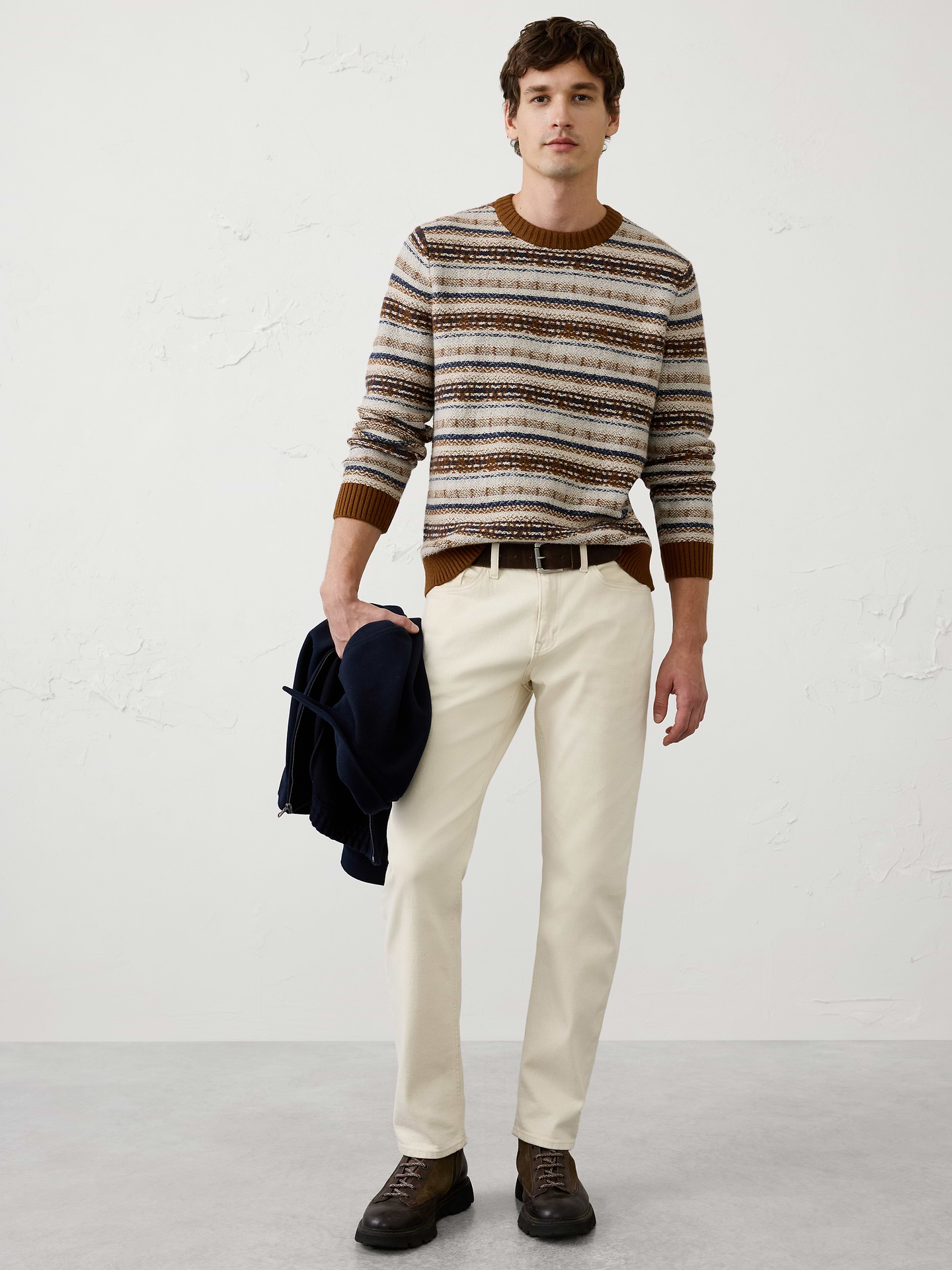 Image 5 of 5, Fair Isle Reverse Pattern Sweater