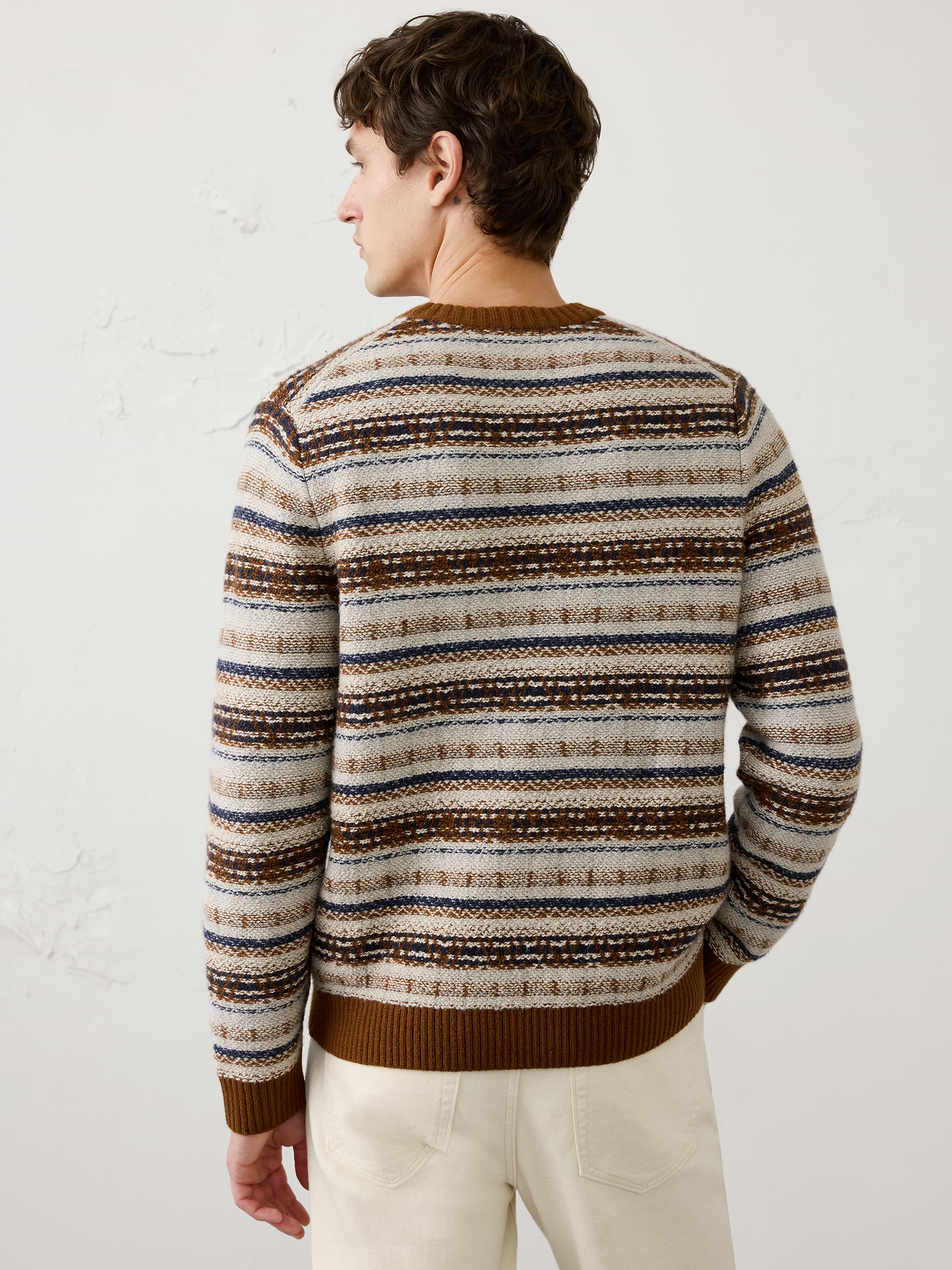 Image 4 of 5, Fair Isle Reverse Pattern Sweater