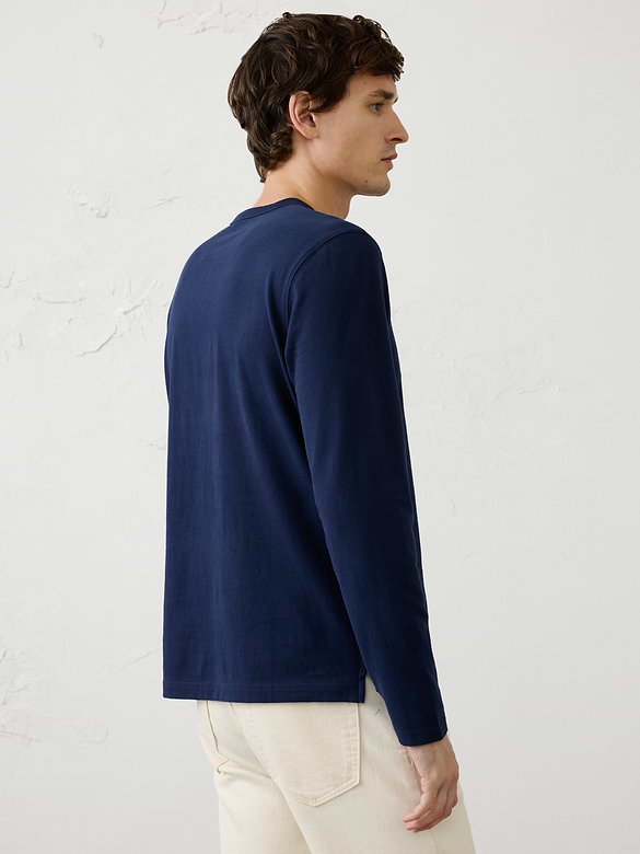 Brushed Midweight Long-Sleeve T-Shirt | Banana Republic Factory