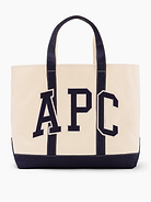 Image 1 of 4, Sturdy cotton canvas tote bag., Handles at top., A.P.C. arch logo, Gap patch logo., Pocket at front., Product #1179737