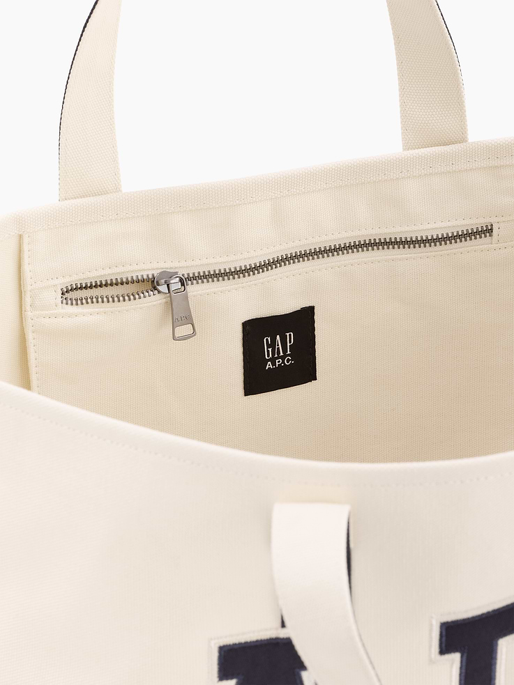 Image 4 of 4, Gap × A.P.C. Logo Tote Bag, Cardmember Early Access