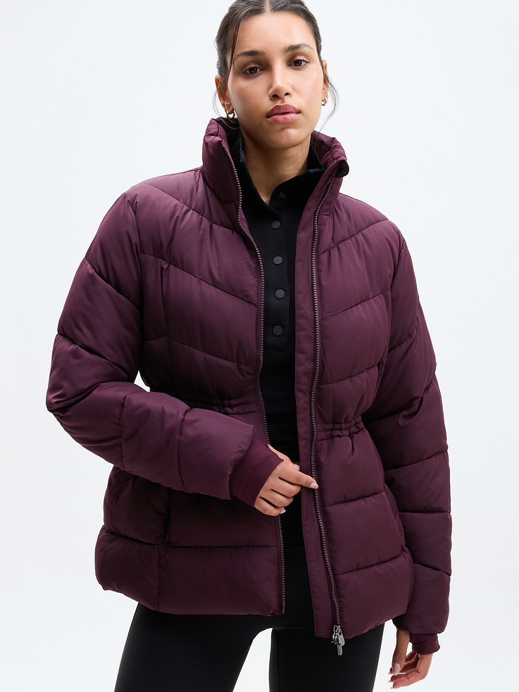 Image 1 of 7, FOR: Bundling up on your workday commute or weekend travels, from meetings to meetups, FEEL: Sleek, water-repellent shell with lofty, warm insulation, FAVE: Removable hood with adjustable cinch, Cinchable waist for a customizable fit, Thumbholes for added coverage, Product #1178719
