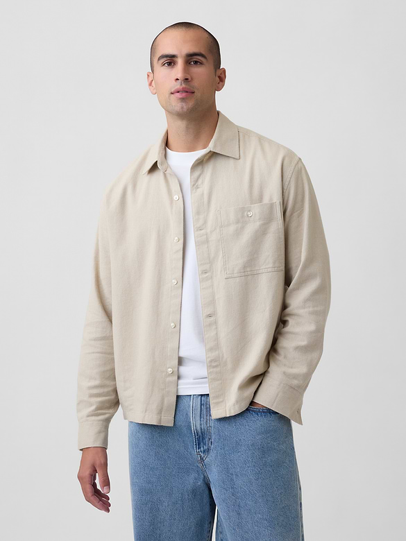 Flannel Shirt in Boxy Fit