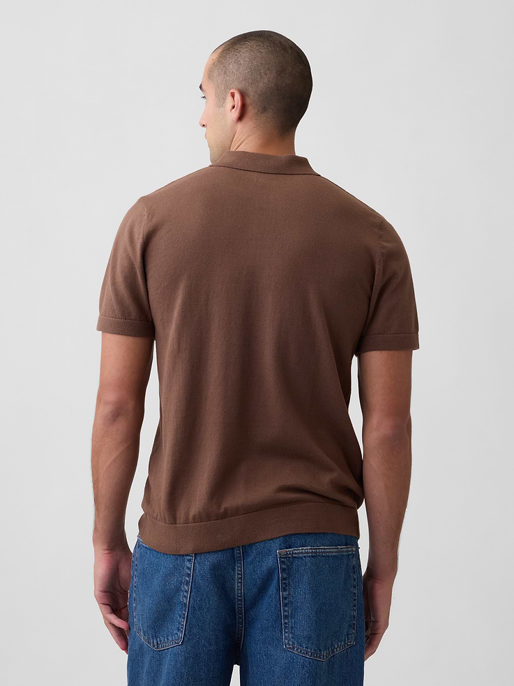 Image 2 of 5, Sweater Polo Shirt