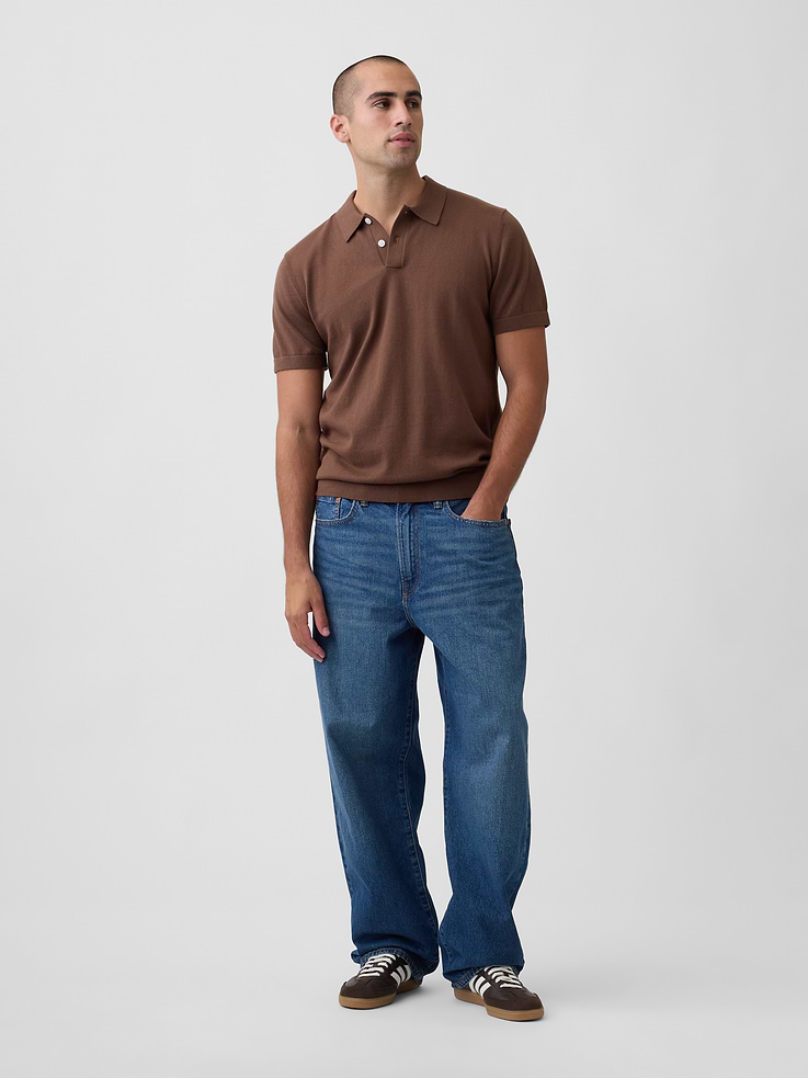 Image 3 of 5, Sweater Polo Shirt