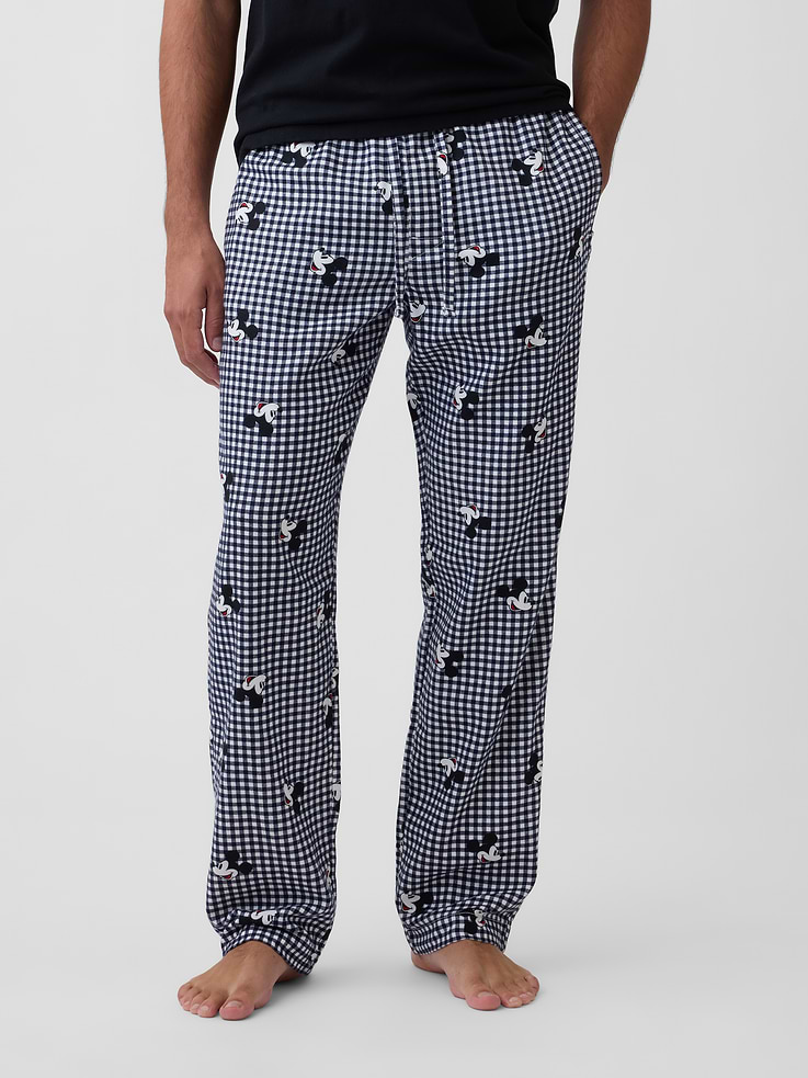 Image 3 of 4, Gap × Disney Mickey Mouse Relaxed Flannel PJ Pants