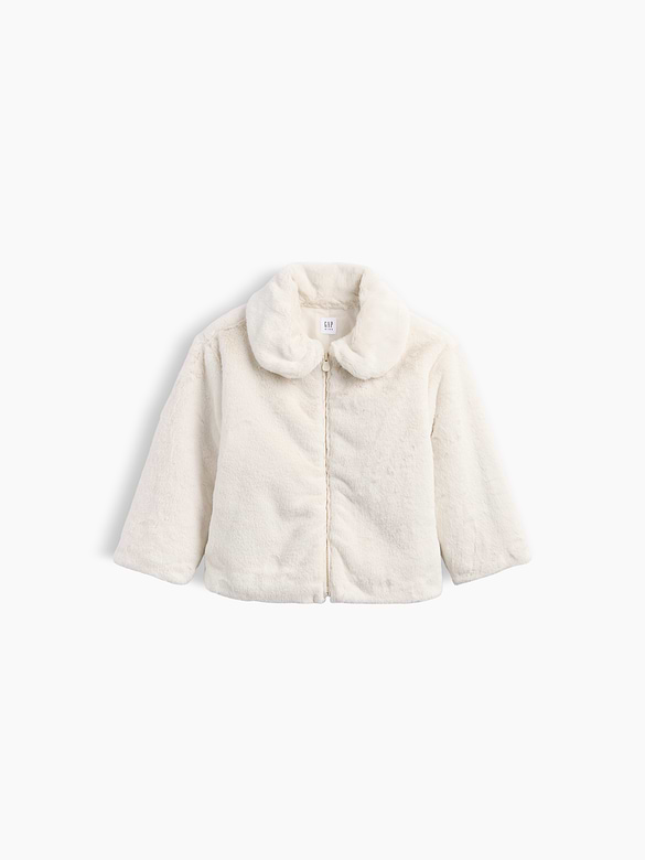 babyGap Faux-Fur Collared Jacket