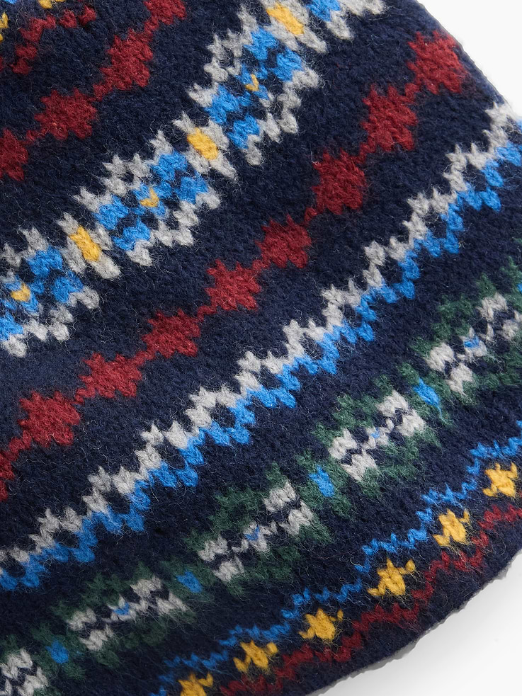 Image 2 de 2, Bonnet à motif jacquard Effet cachemire