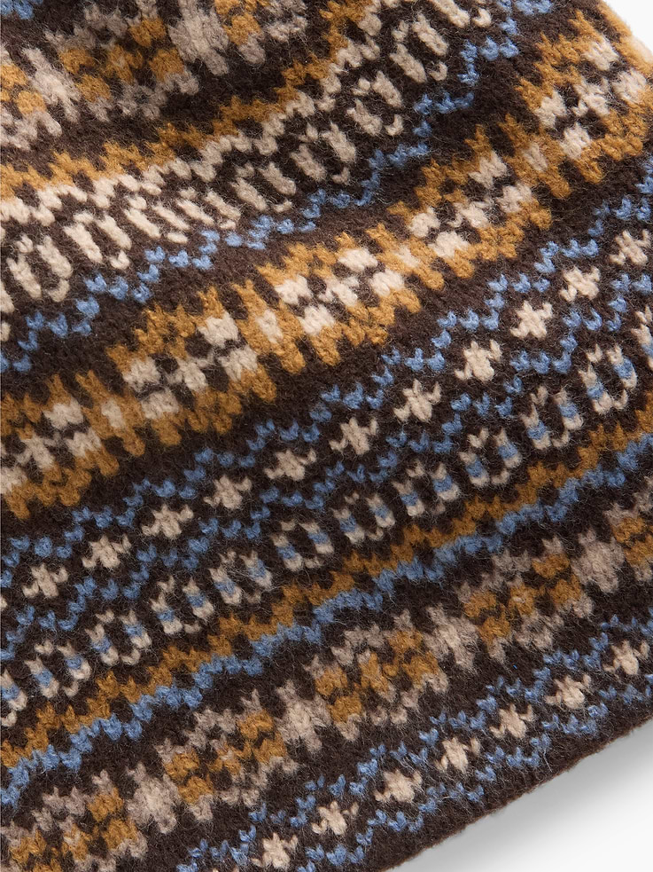 Image 2 de 2, Bonnet à motif jacquard Effet cachemire