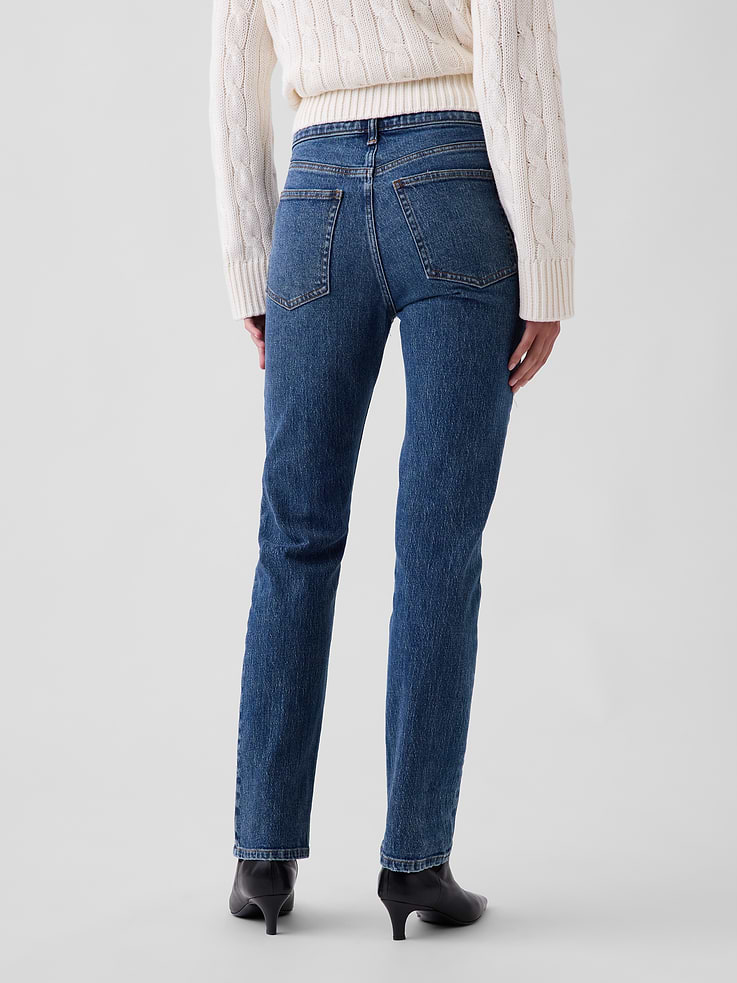 Image 4 of 6, High Rise '90s Slim Straight Jeans