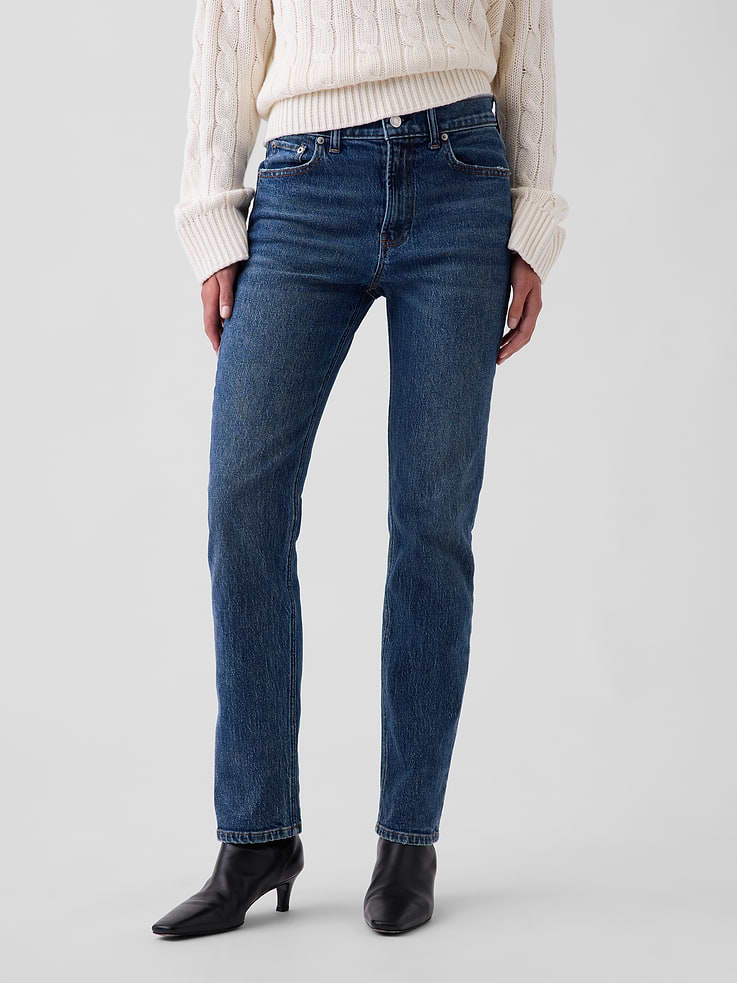 Image 2 of 6, High Rise '90s Slim Straight Jeans