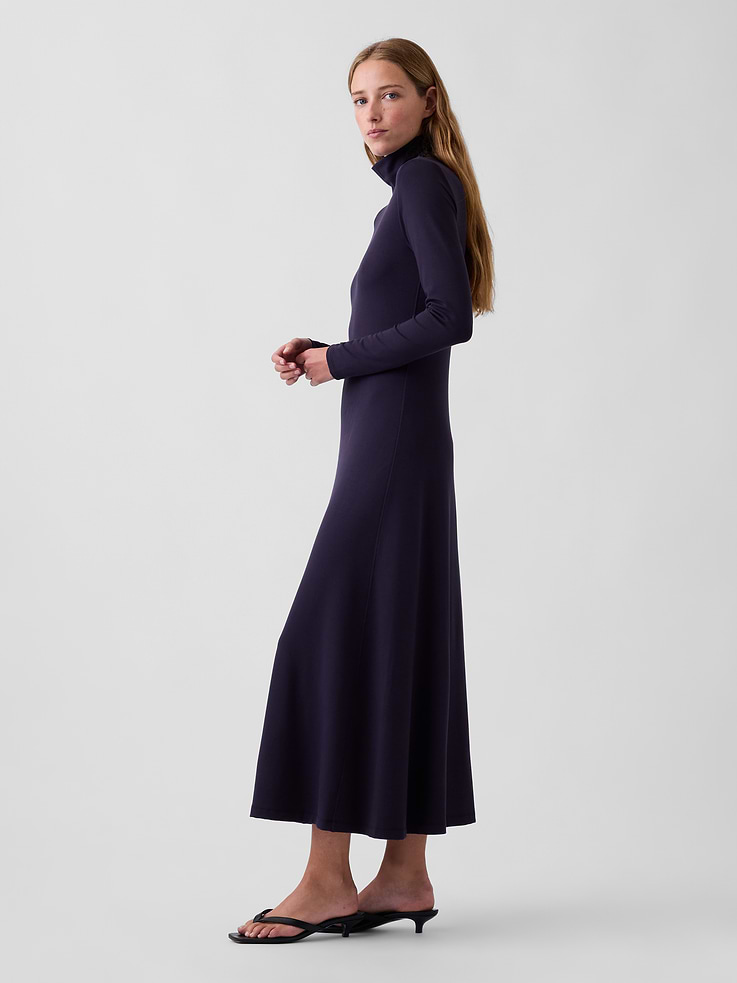 Image 3 of 5, Mockneck Maxi Dress