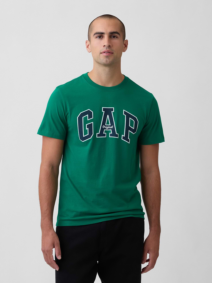 Image 1 of 5, Soft jersey knit., Short sleeves., Crewneck., Gap logo at front., Product #1191176