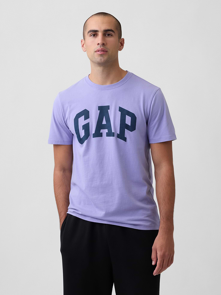 Image 1 of 5, Soft jersey knit., Short sleeves., Crewneck., Gap logo at front., Product #855769