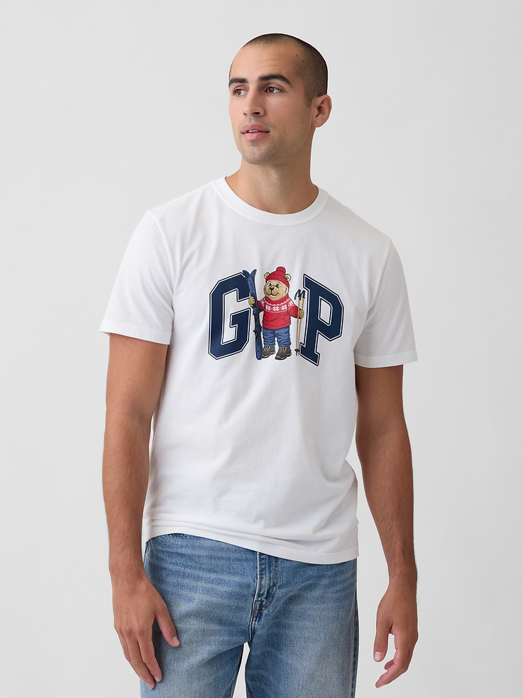 Image 1 of 5, Soft jersey knit., Short sleeves., Crewneck., Gap logo at front., Product #1191176