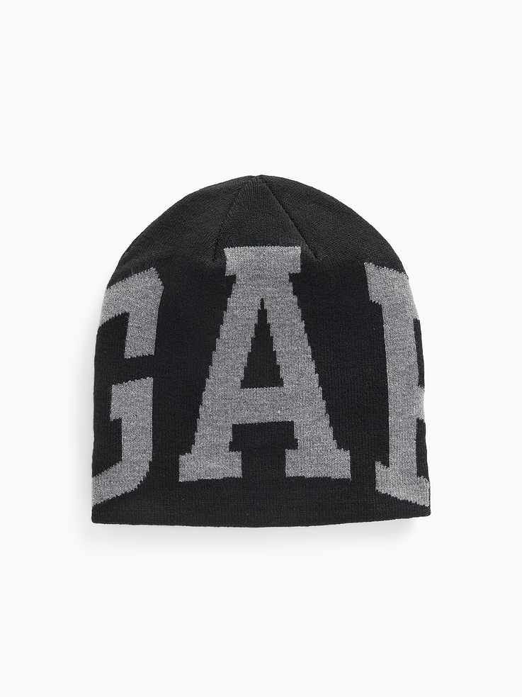 Image 1 of 2, Soft, stretch knit beanie., Gap logo at front., Product #1185935