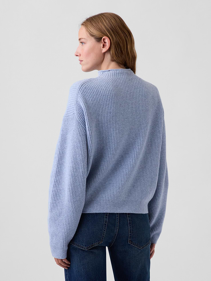Image 3 of 5, CashSoft Oversized Rollneck Sweater