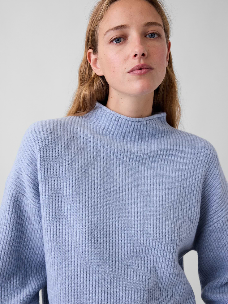 Image 4 of 5, CashSoft Oversized Rollneck Sweater