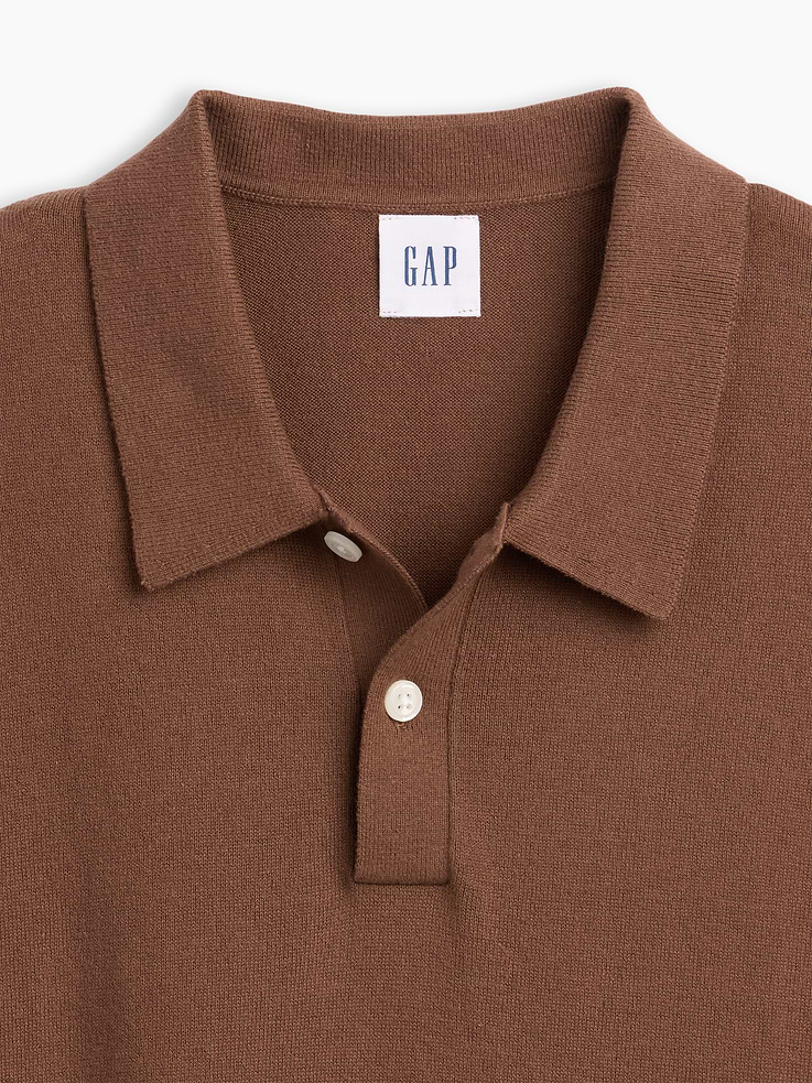 Image 4 of 5, Sweater Polo Shirt