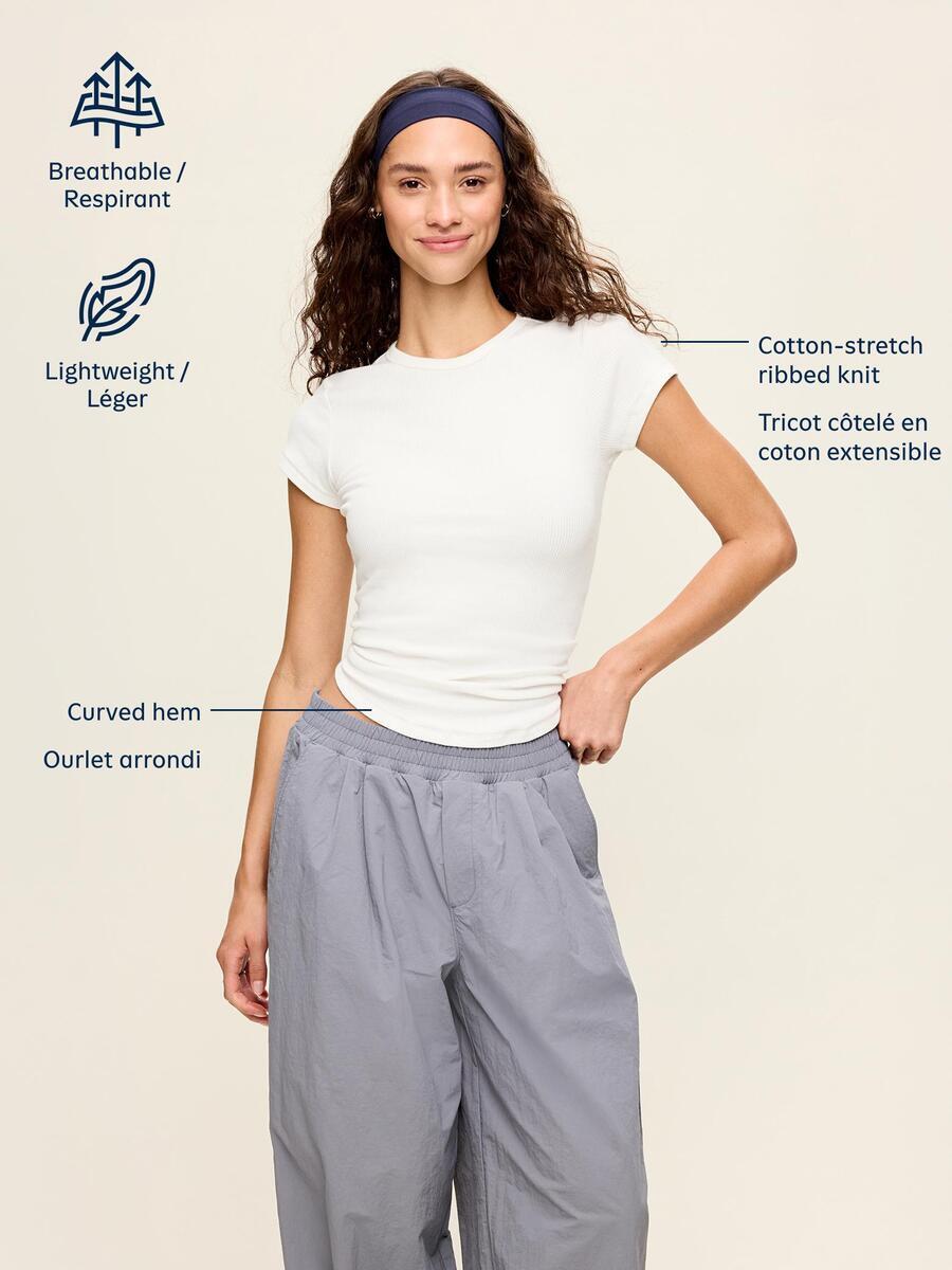 Image 5 of 9, CloudLite Crew-Neck Ribbed T-Shirt