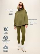 Image 4 of 4, Oversized Bounce Fleece Funnel-Neck Tunic