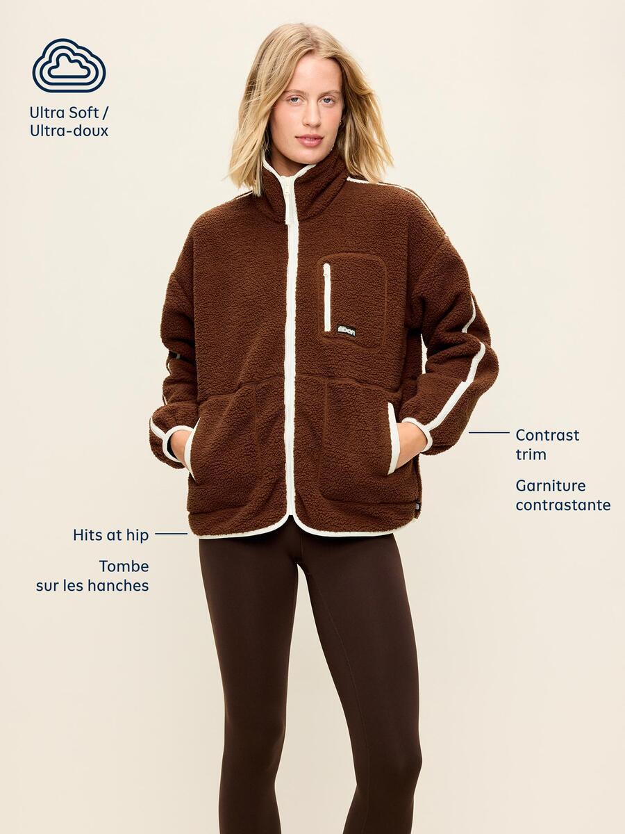 Image 5 of 9, Loose Sherpa Quarter-Zip Pullover