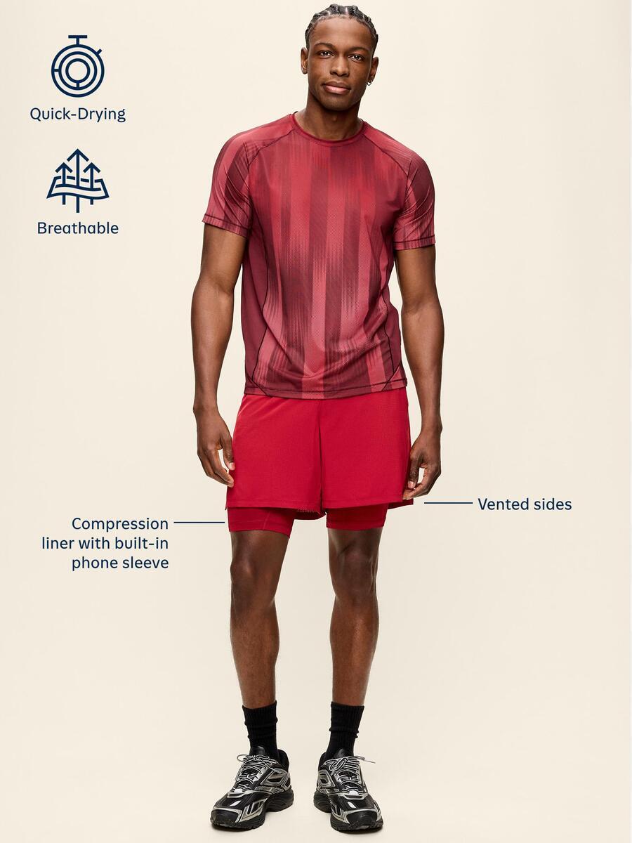 Image 5 of 5, 2-In-1 Performance Run Shorts -- 5-inch inseam