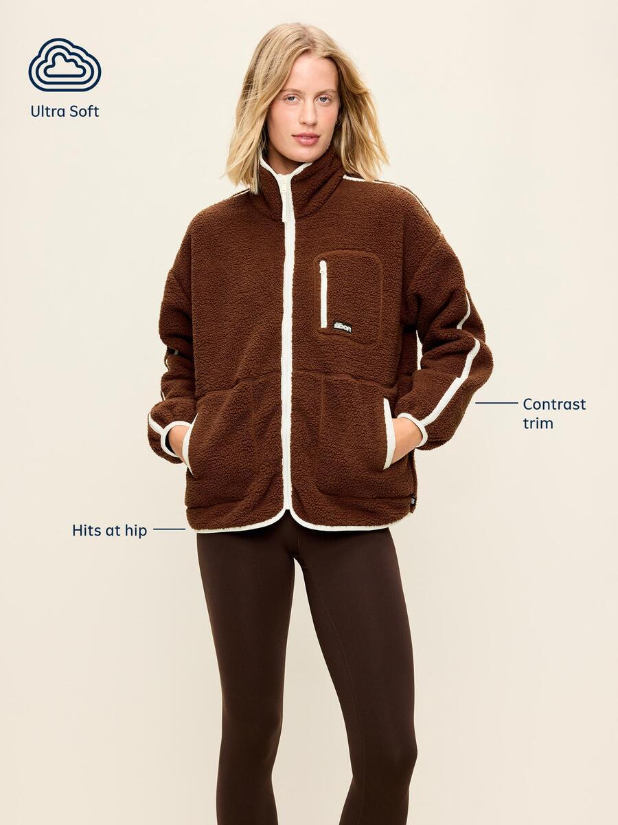 Image 5 of 9, Loose Sherpa Quarter-Zip Pullover