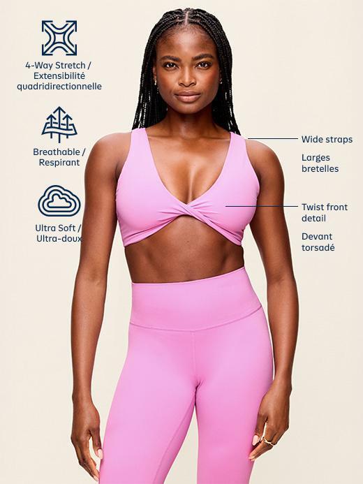 Image 5 of 9, Light Support StudioSmooth Twist-Front Sports Bra