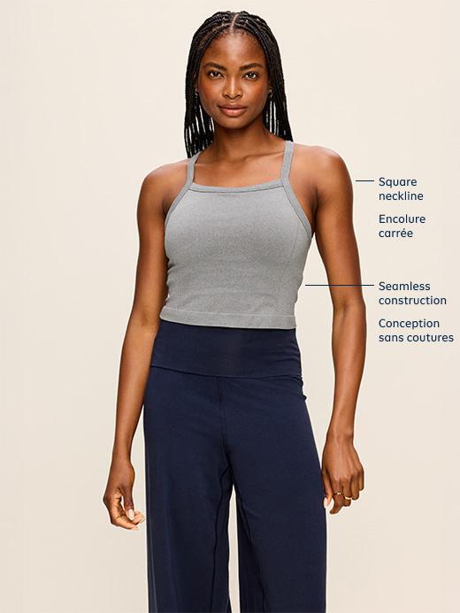 Image 5 of 5, Seamless Square-Neck Longline Bra