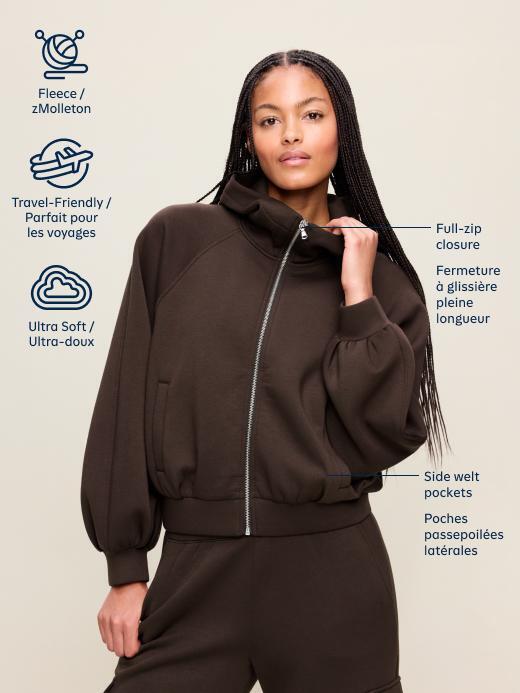 Image 5 of 9, Bounce Fleece Utility Hoodie Sweatshirt