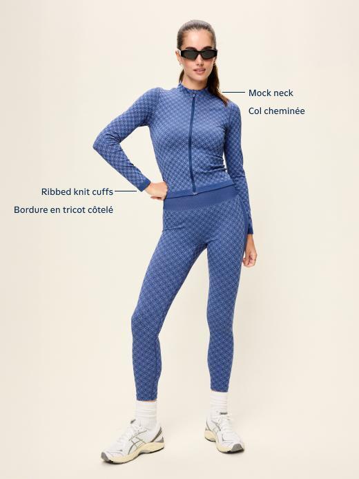 Image 5 of 8, Seamless Jacquard Full-Zip Jacket