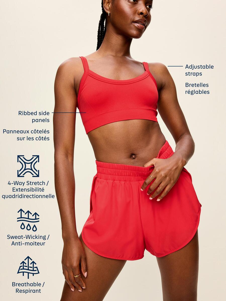Image 5 of 8, Light Support Fluid Seamless Ribbed Sports Bra