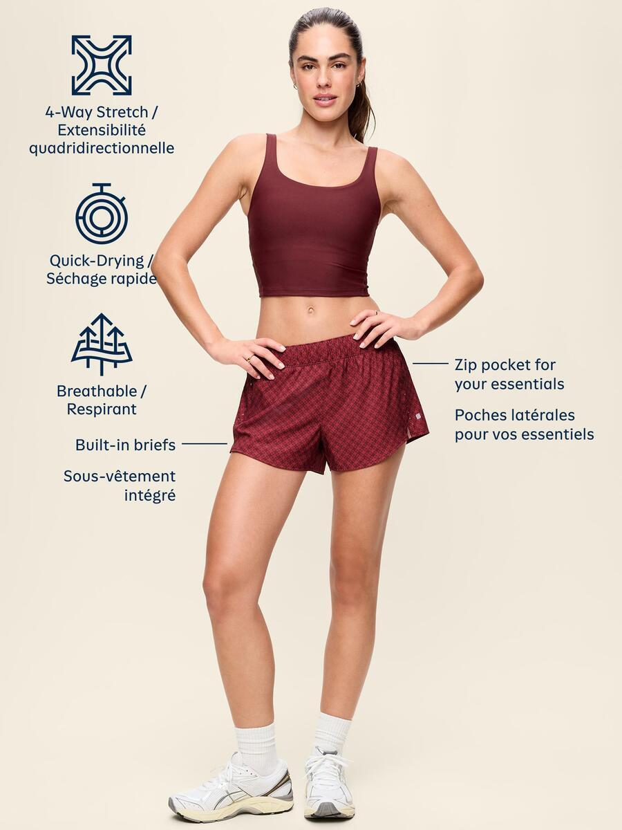 Image 5 of 7, Mid-Rise StretchTech Run Shorts -- 3-inch inseam
