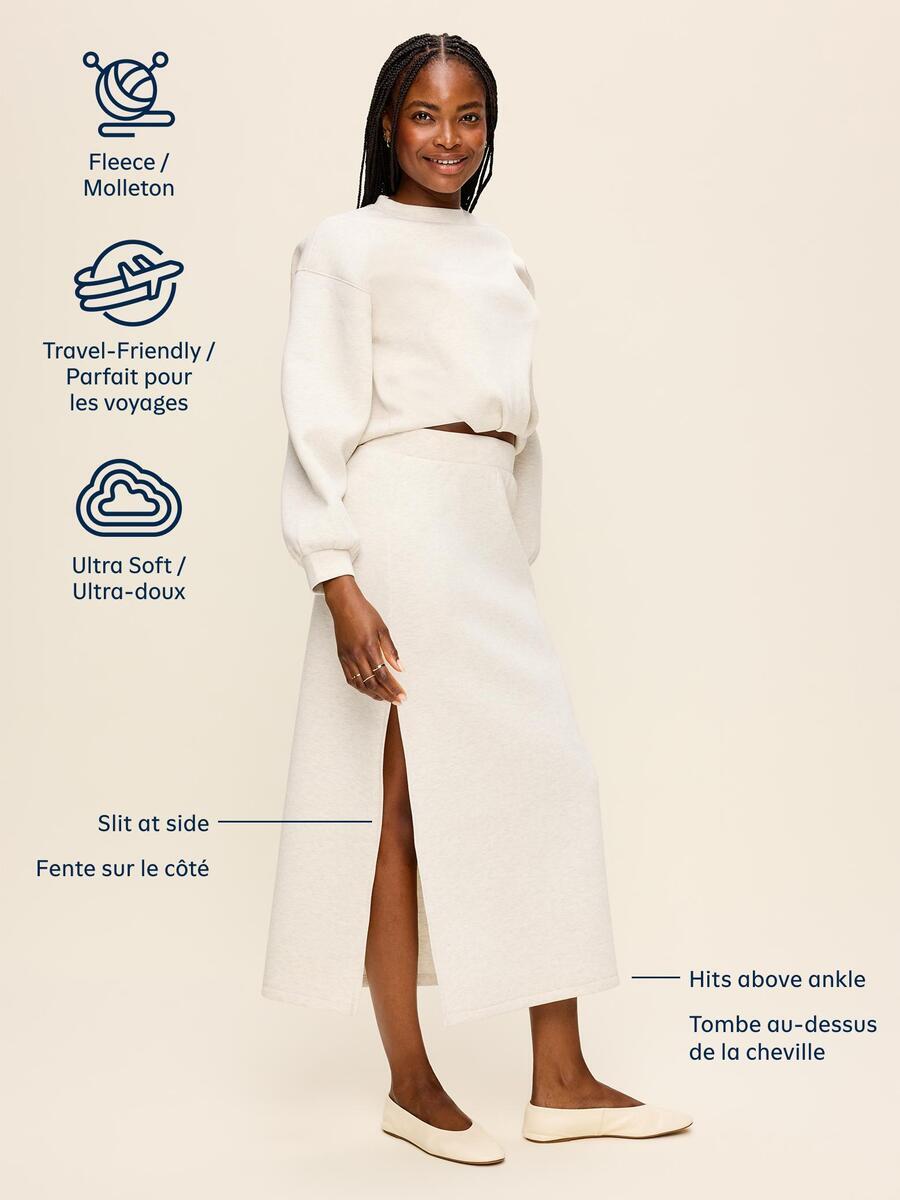 Image 5 of 8, High-Waisted Bounce Fleece Maxi Skirt